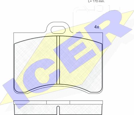 Icer 180175 - Тормозные колодки, дисковые, комплект avtokuzovplus.com.ua