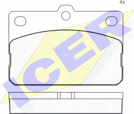 Icer 180185 - Тормозные колодки, дисковые, комплект avtokuzovplus.com.ua