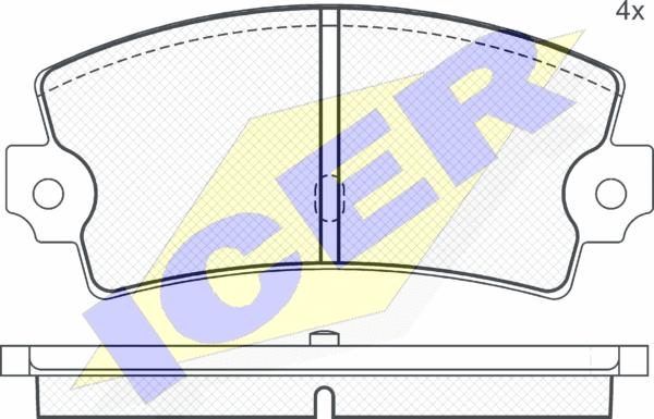 Icer 180218 - Тормозные колодки, дисковые, комплект avtokuzovplus.com.ua