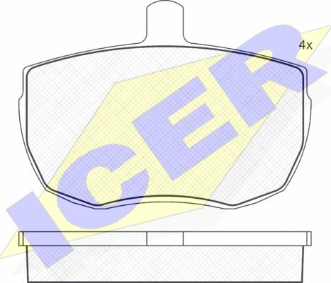 Icer 180230 - Гальмівні колодки, дискові гальма autocars.com.ua