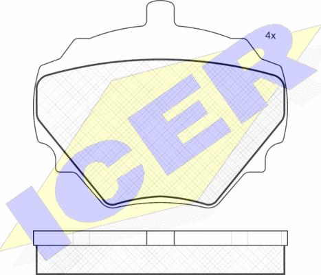 Icer 180231 - Гальмівні колодки, дискові гальма autocars.com.ua