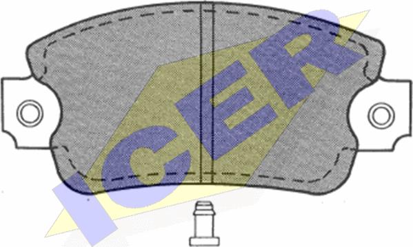 Icer 180238 - Гальмівні колодки, дискові гальма autocars.com.ua