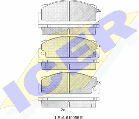 Icer 180240 - Тормозные колодки, дисковые, комплект avtokuzovplus.com.ua