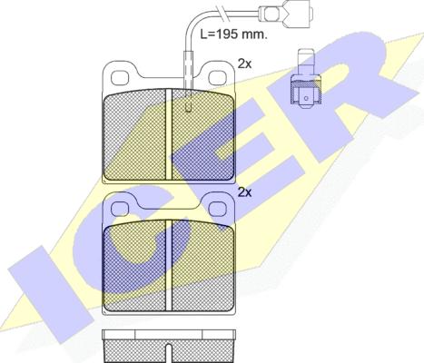 Icer 180243 - Тормозные колодки, дисковые, комплект avtokuzovplus.com.ua