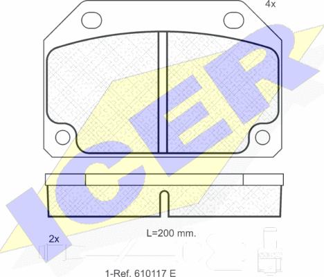 Icer 180246 - Тормозные колодки, дисковые, комплект autodnr.net