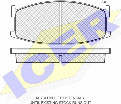 Icer 180296 - Тормозные колодки, дисковые, комплект autodnr.net