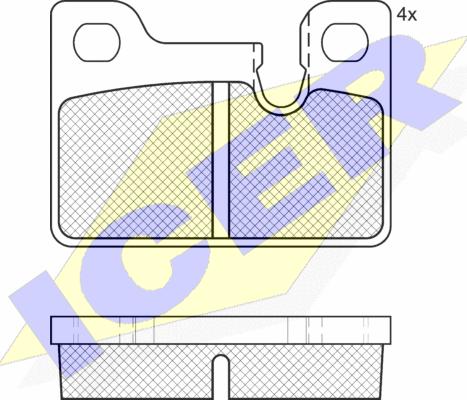 Icer 180306 - Тормозные колодки, дисковые, комплект avtokuzovplus.com.ua