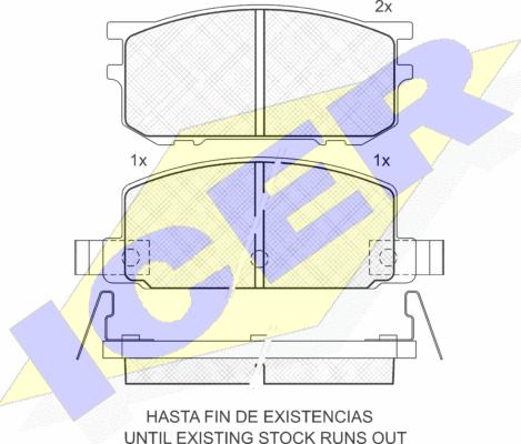 Icer 180308 - Тормозные колодки, дисковые, комплект autodnr.net