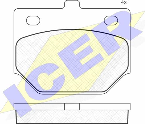 Icer 180312 - Тормозные колодки, дисковые, комплект avtokuzovplus.com.ua