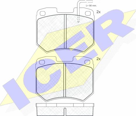 Icer 180314 - Тормозные колодки, дисковые, комплект avtokuzovplus.com.ua