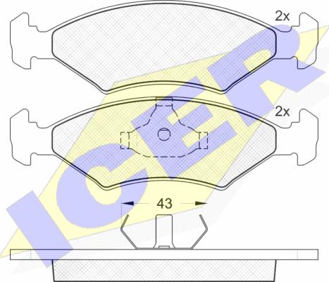 Icer 180329-200 - Тормозные колодки, дисковые, комплект autodnr.net