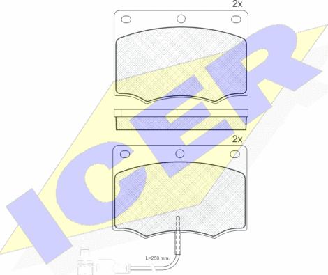 Icer 180335 - Гальмівні колодки, дискові гальма autocars.com.ua