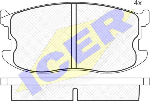 Icer 180336 - Тормозные колодки, дисковые, комплект autodnr.net