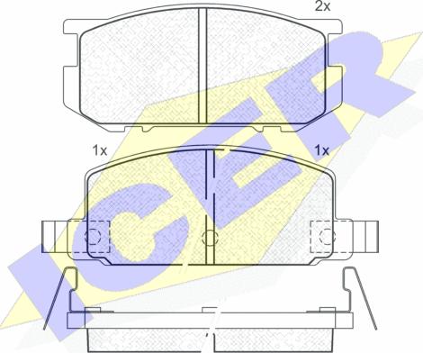 Icer 180348 - Тормозные колодки, дисковые, комплект autodnr.net