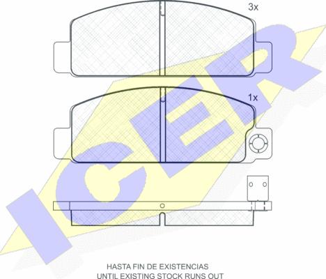 Icer 180369 - Тормозные колодки, дисковые, комплект avtokuzovplus.com.ua