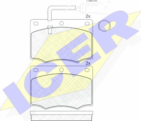 Icer 180395 - Тормозные колодки, дисковые, комплект avtokuzovplus.com.ua