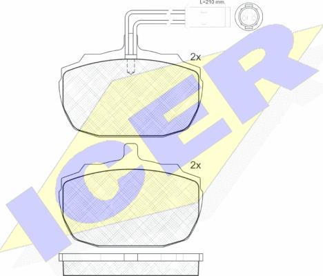 Icer 180407 - Тормозные колодки, дисковые, комплект autodnr.net