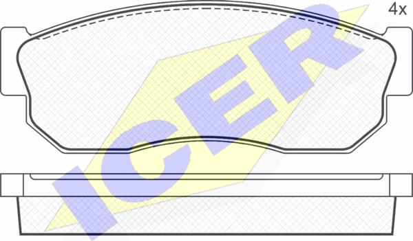 Icer 180409 - Гальмівні колодки, дискові гальма autocars.com.ua
