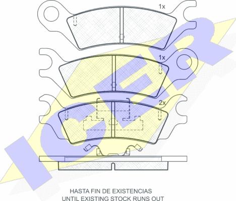 Icer 180438 - Тормозные колодки, дисковые, комплект avtokuzovplus.com.ua