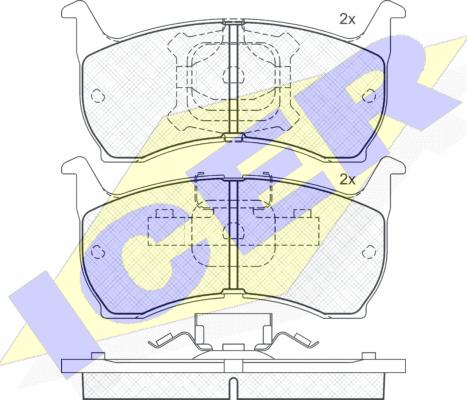 Icer 180446 - Гальмівні колодки, дискові гальма autocars.com.ua