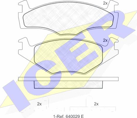 Icer 180459 - Гальмівні колодки, дискові гальма autocars.com.ua