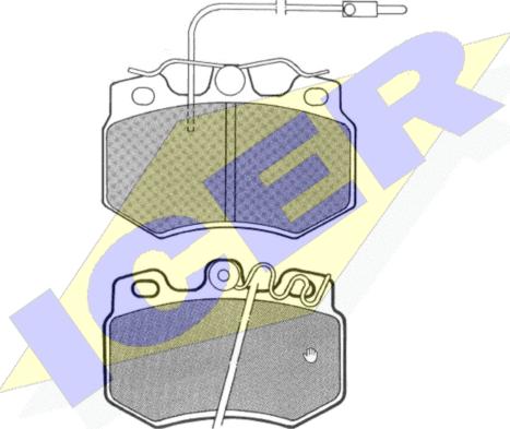 Icer 180465 - Гальмівні колодки, дискові гальма autocars.com.ua