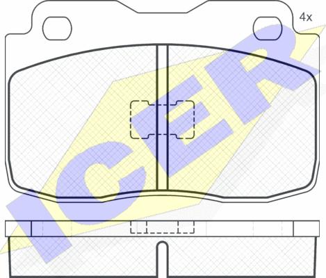 Icer 180473 - Тормозные колодки, дисковые, комплект avtokuzovplus.com.ua