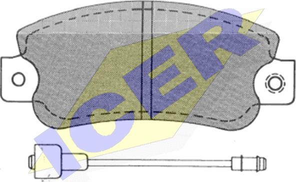 Icer 180479 - Гальмівні колодки, дискові гальма autocars.com.ua