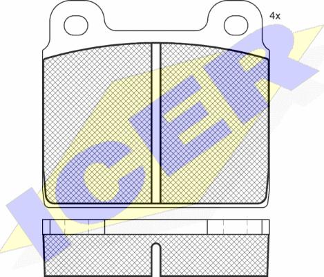 Icer 180482 - Гальмівні колодки, дискові гальма autocars.com.ua