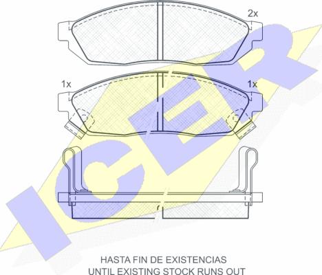 Icer 180483 - Тормозные колодки, дисковые, комплект avtokuzovplus.com.ua