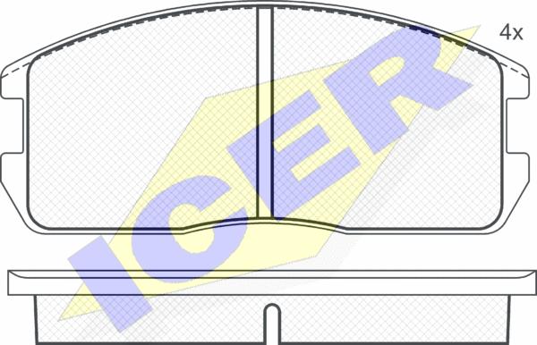 Icer 180497 - Тормозные колодки, дисковые, комплект avtokuzovplus.com.ua