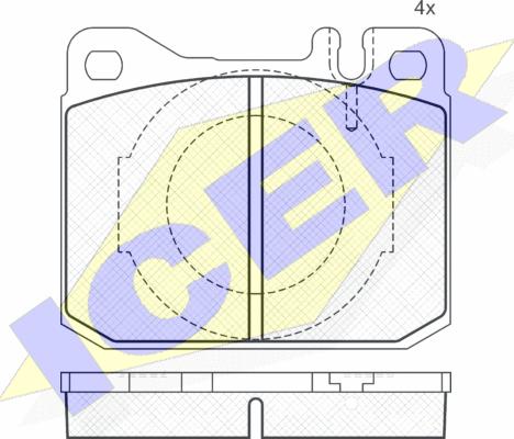 Icer 180511 - Тормозные колодки, дисковые, комплект autodnr.net