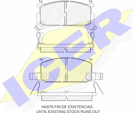 Icer 180585 - Тормозные колодки, дисковые, комплект autodnr.net