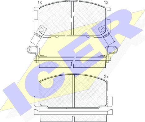 Icer 180605 - Тормозные колодки, дисковые, комплект avtokuzovplus.com.ua