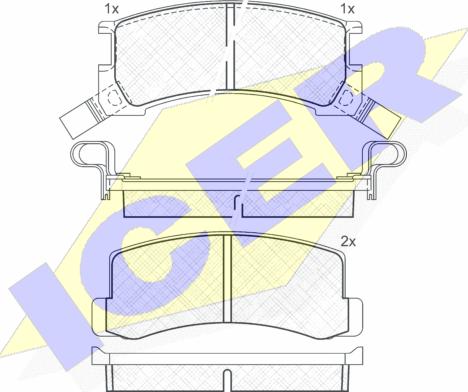 Icer 180613 - Тормозные колодки, дисковые, комплект avtokuzovplus.com.ua