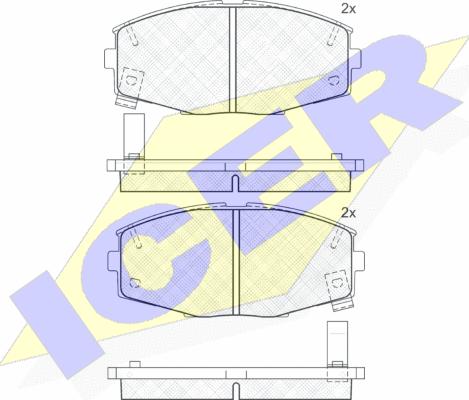 Icer 180617 - Тормозные колодки, дисковые, комплект avtokuzovplus.com.ua