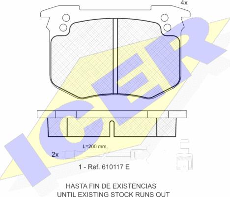 Icer 180634 - Гальмівні колодки, дискові гальма autocars.com.ua