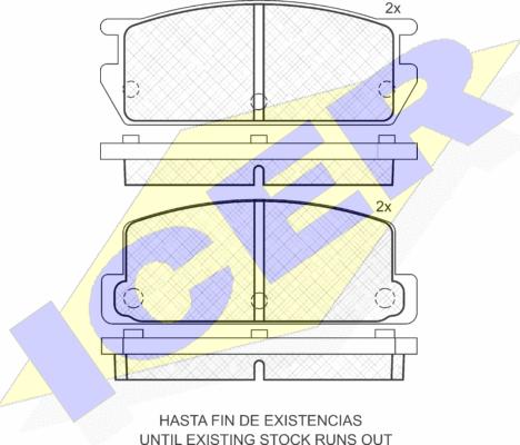 Icer 180639 - Гальмівні колодки, дискові гальма autocars.com.ua