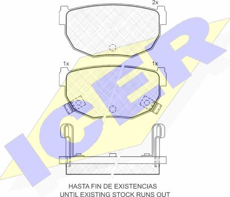 Icer 180646 - Тормозные колодки, дисковые, комплект autodnr.net