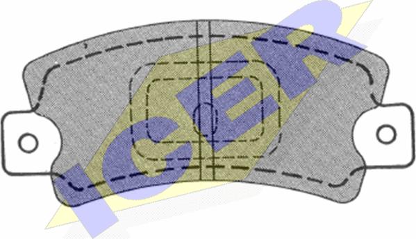 Icer 180654 - Тормозные колодки, дисковые, комплект avtokuzovplus.com.ua