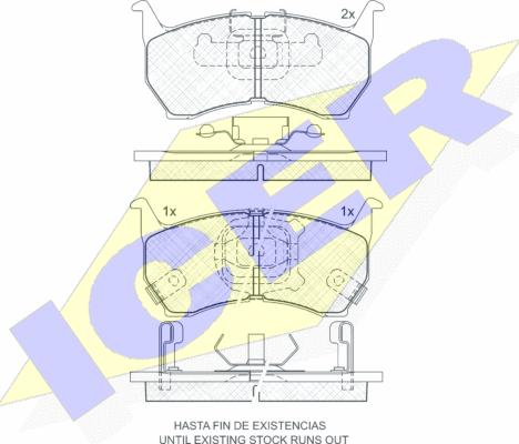 Icer 180670 - Тормозные колодки, дисковые, комплект avtokuzovplus.com.ua