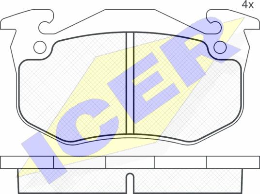 Icer 180723-204 - Гальмівні колодки, дискові гальма autocars.com.ua