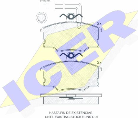 Icer 180728 - Гальмівні колодки, дискові гальма autocars.com.ua