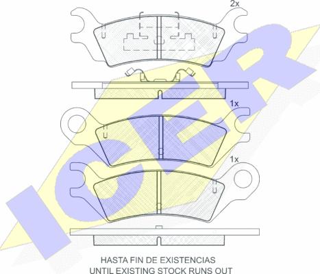 Icer 180733 - Гальмівні колодки, дискові гальма autocars.com.ua