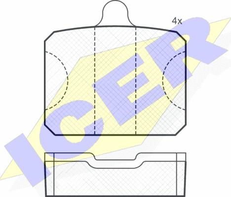 Icer 180737 - Гальмівні колодки, дискові гальма autocars.com.ua