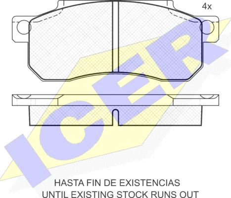 Icer 180747 - Тормозные колодки, дисковые, комплект avtokuzovplus.com.ua