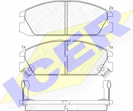 Icer 180750 - Тормозные колодки, дисковые, комплект avtokuzovplus.com.ua