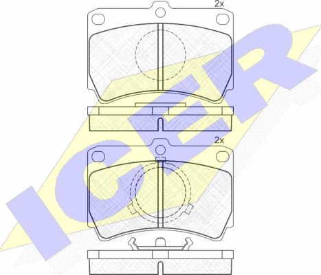 Icer 180756 - Тормозные колодки, дисковые, комплект avtokuzovplus.com.ua