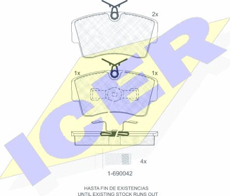 Icer 180815-700 - Тормозные колодки, дисковые, комплект avtokuzovplus.com.ua