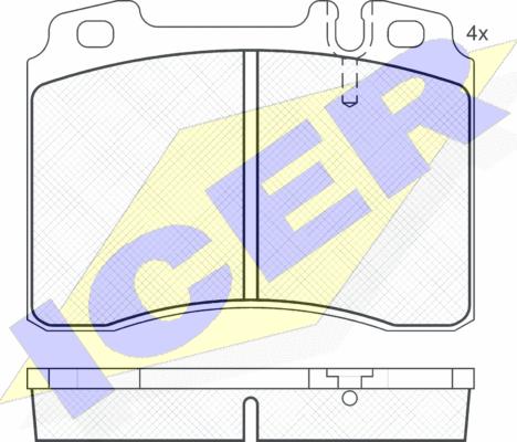 Icer 180861-200 - Гальмівні колодки, дискові гальма autocars.com.ua